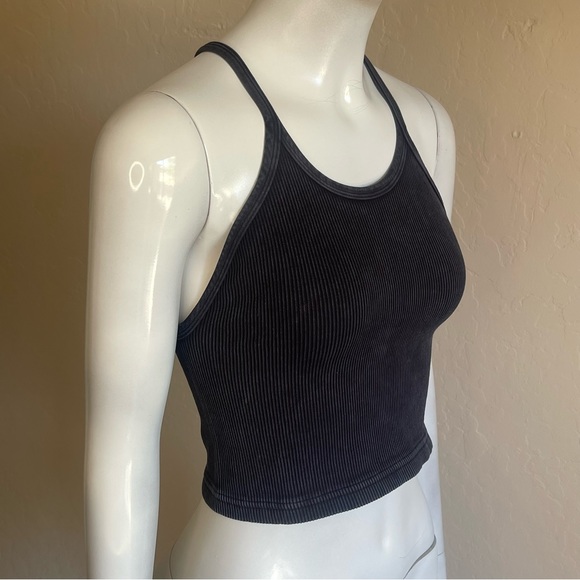 NWOT black free people ribbed crop tank - Picture 1 of 11